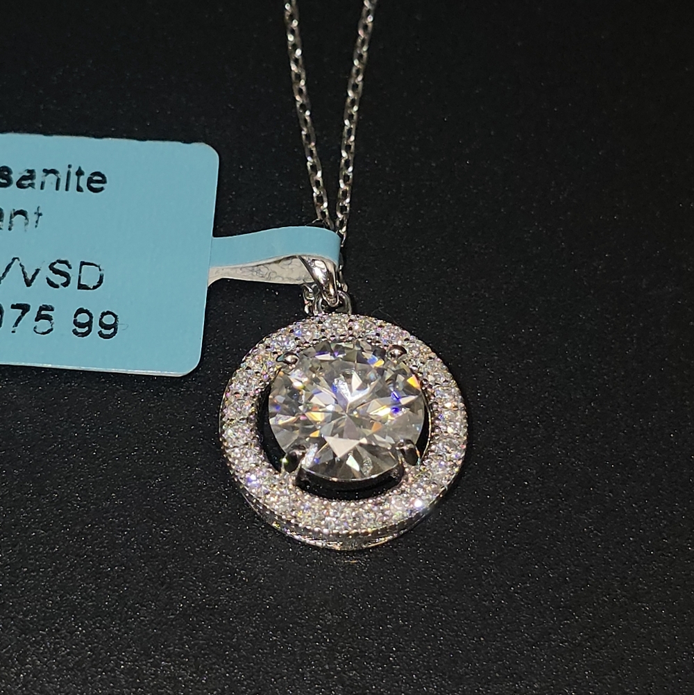 3.36 CTW Moissanite Pendant Necklace